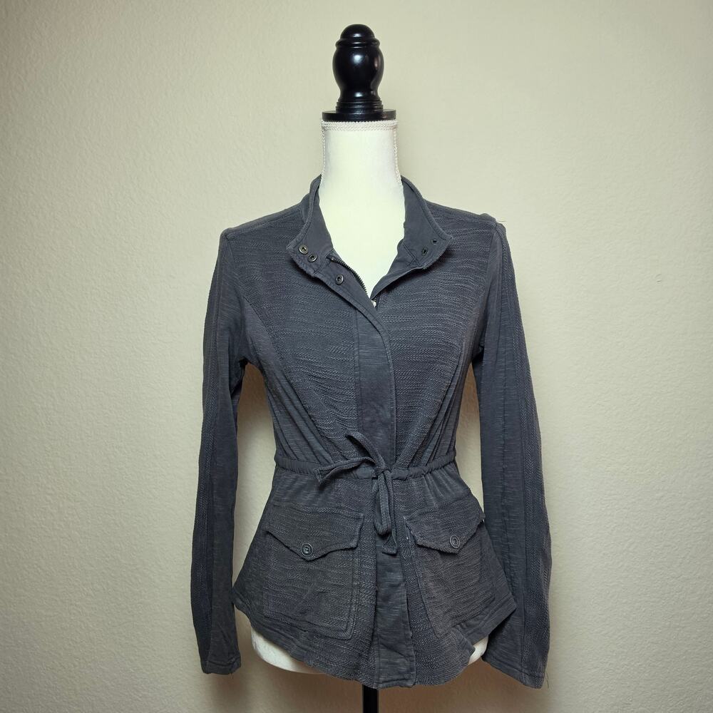 Saturday Sunday Gray Textured Utility Jacket Medium